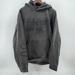 Taylor Swift Reputation Tour Hoodie Washed Black Snake Graphic Oversized XL